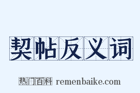 契帖反义词是什么意思的图片